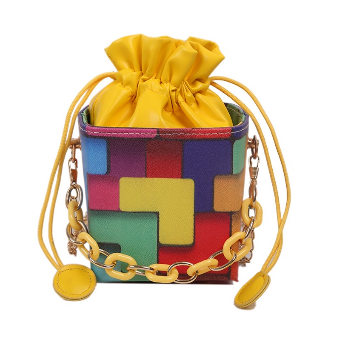 Rainbow Square Crossbody Chain Bag